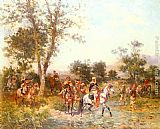 Washington Paintings - Cavaliers Arabes A L'Abreuvoir by Georges Washington